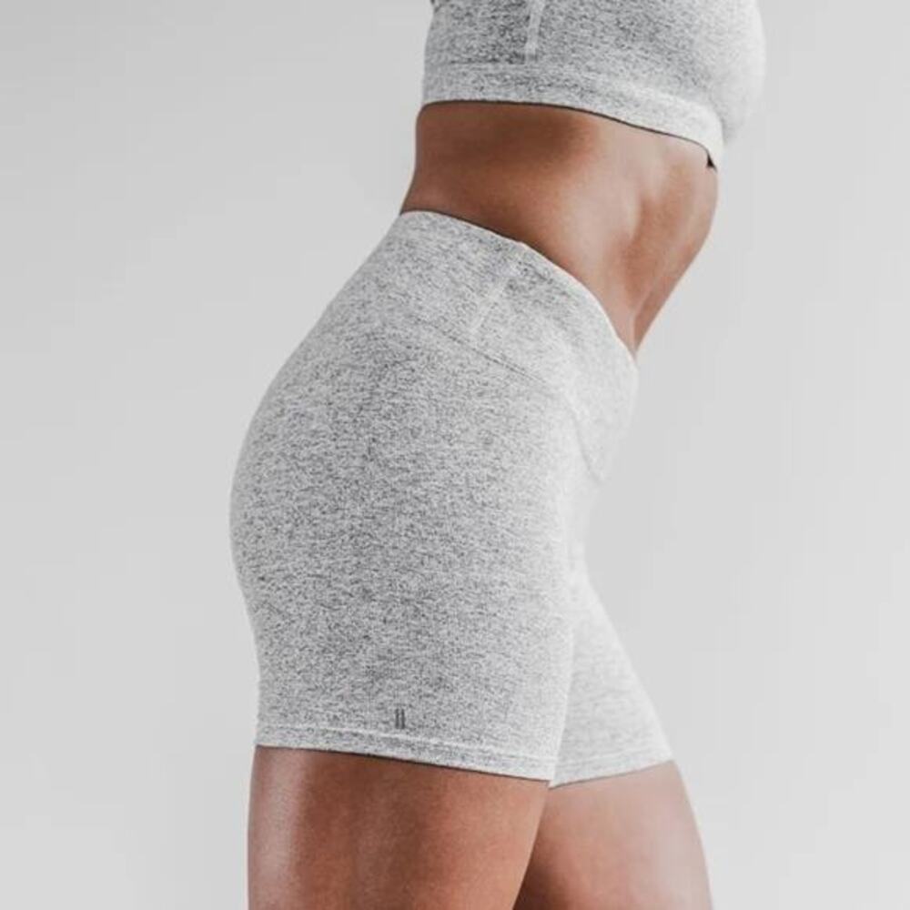 NoBull Women's High Rise‎ Biker Short Heather Gray Size XS